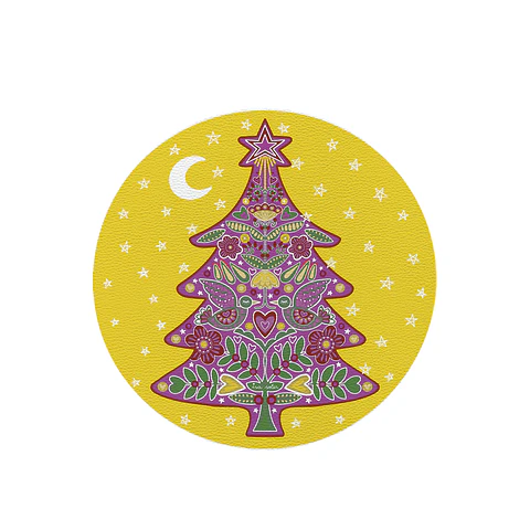 SET 6 INDIVIDUAL NAVIDAD AMARILLO