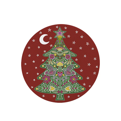 SET 6 INDIVIDUAL NAVIDAD ROJO
