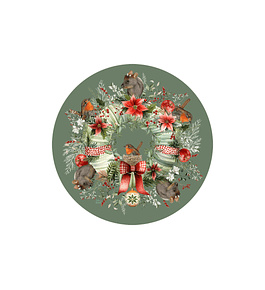 Set 2 Centro de Mesa Navidad Pudu y Chucaos 60 x 60 cm