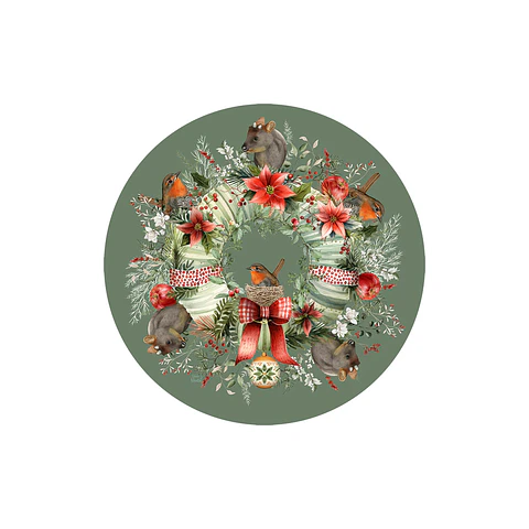 Set 2 Centro de Mesa Navidad Pudu y Chucaos 60 x 60 cm