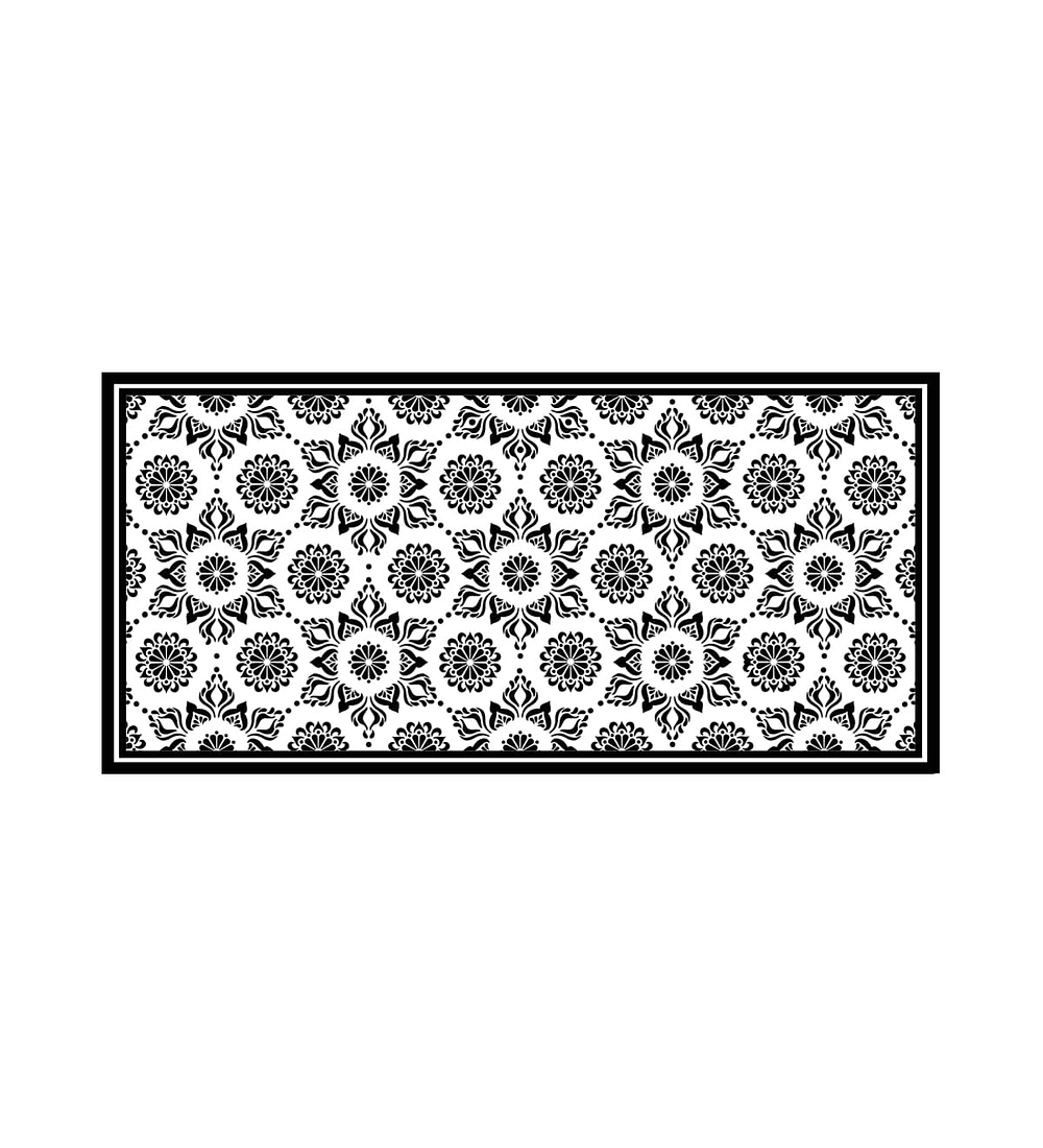 FLOR HINDU BLACK 70 X 140 cm