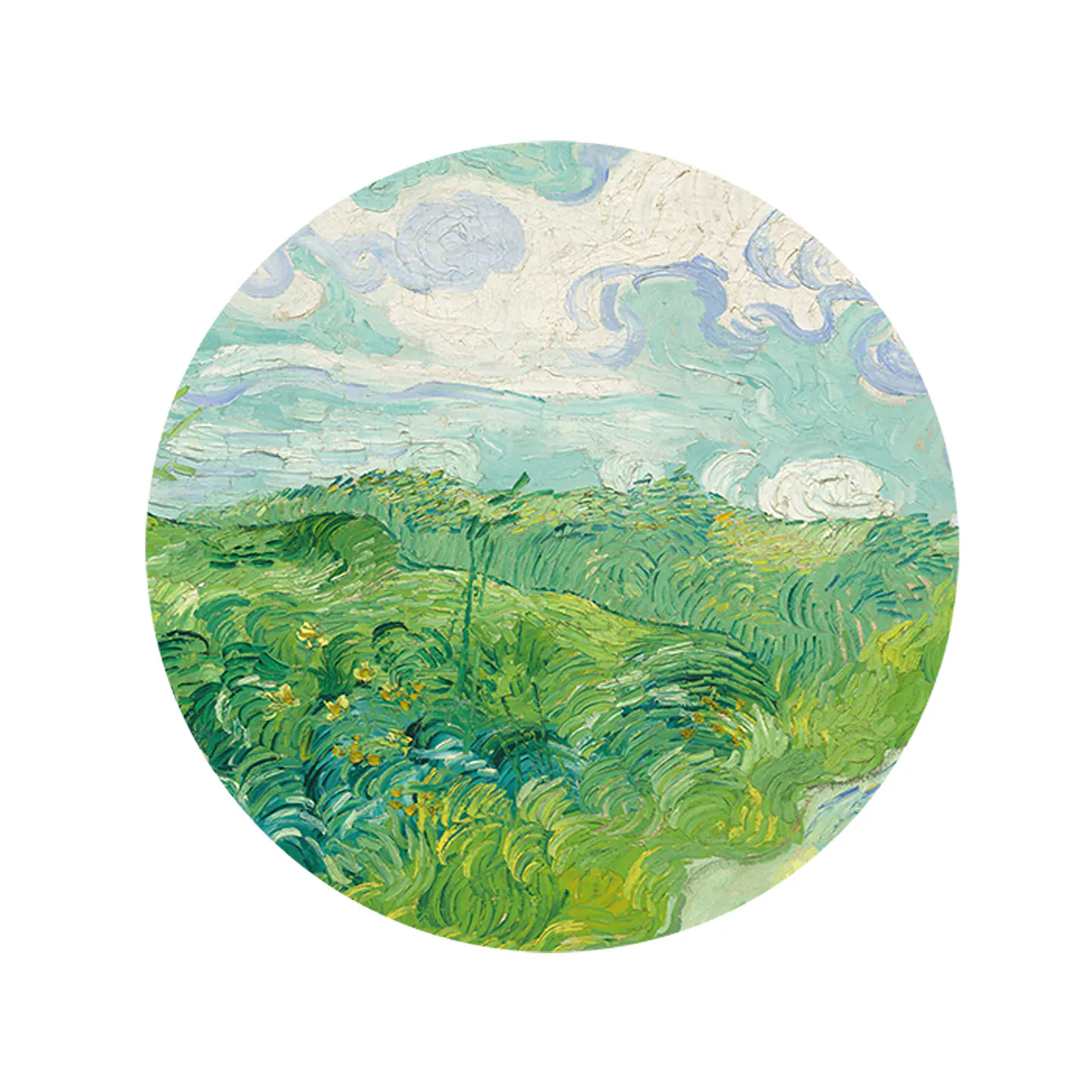 Set 6 Individuales + 6 Posavasos — Van Gogh, Campos de Trigo 1