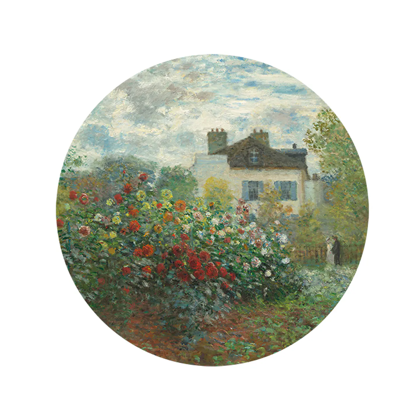 Set 6 Individuales + 6 Posavasos — Monet, Jardín en Argenteuil 1
