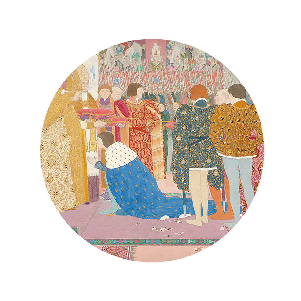 Set 6 Individuales + 6 Posavasos — Juana de Arco, Coronación en Reims 1