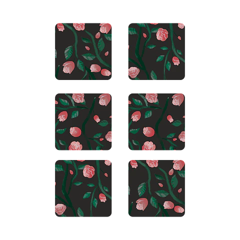 Pack 6 Posavasos Rosas