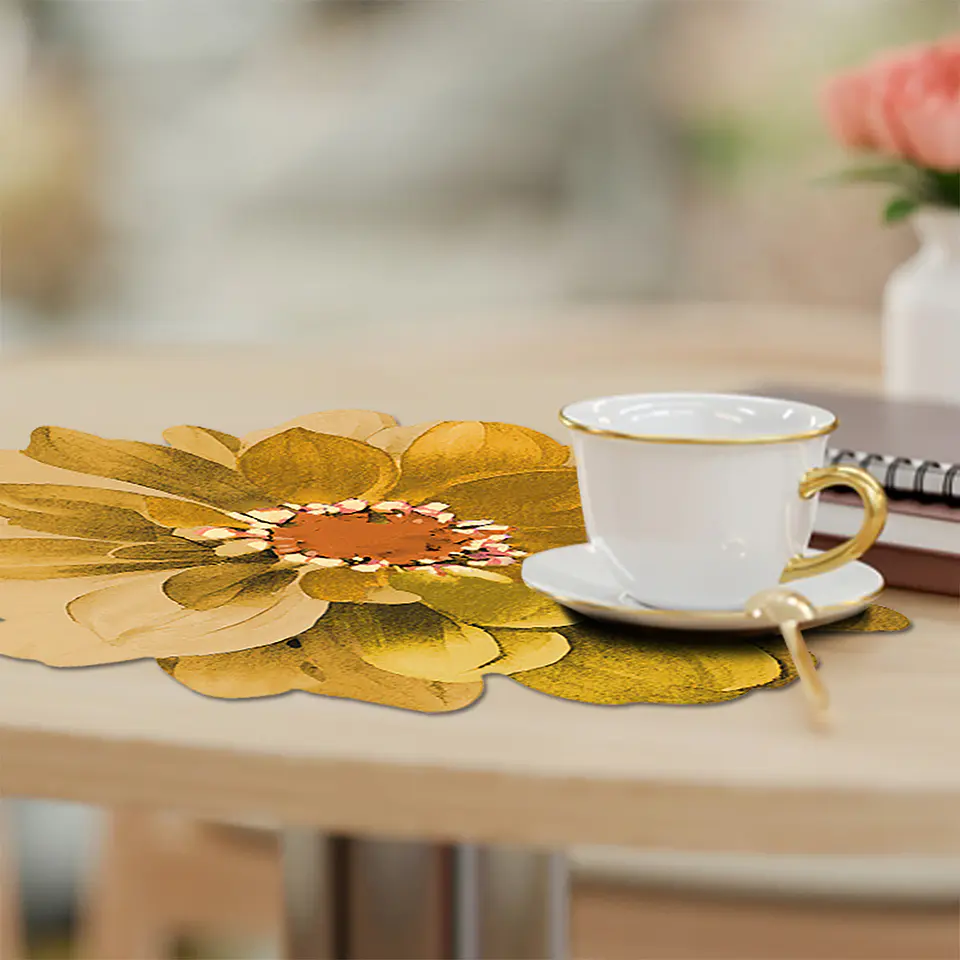 Set 6 Nov Yellow Dahlia Flower 3