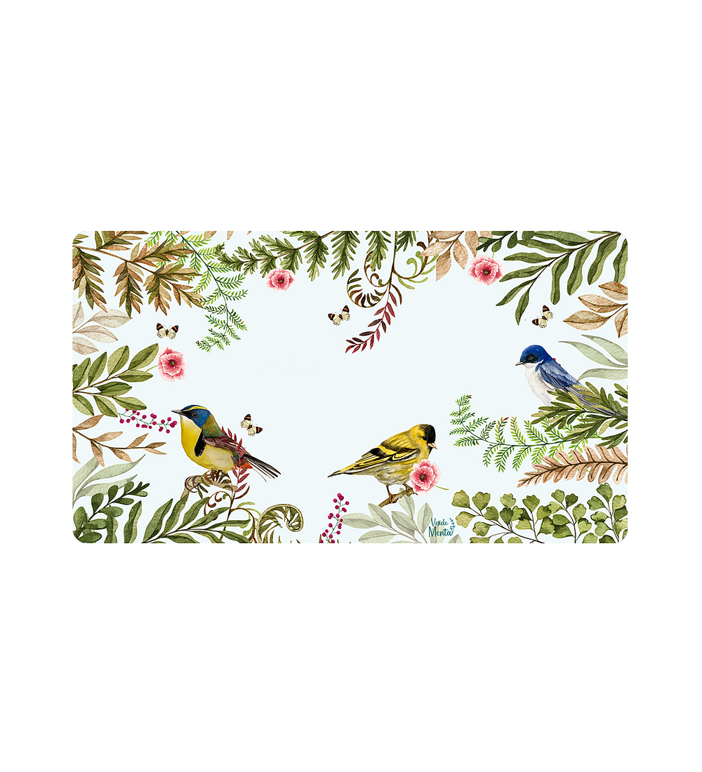 Office pad_jardin de pajaritos 68x40cm