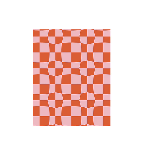Alfombra San Valentin Cuadros Naranja