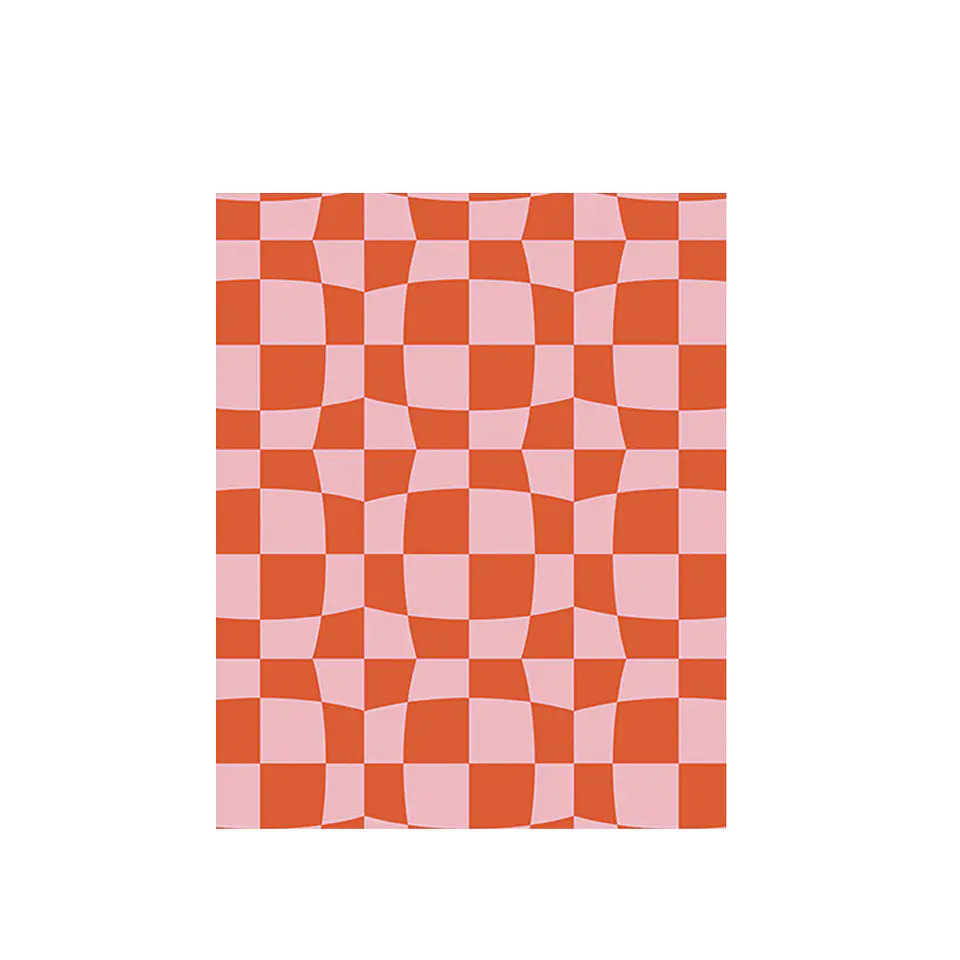 Alfombra San Valentin Cuadros Naranja 1
