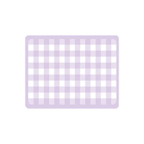Set de 4 individuales 42x32 San Valentin Gingham Lila
