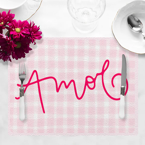 Set de 4 individuales 42x32 San Valentin Amor