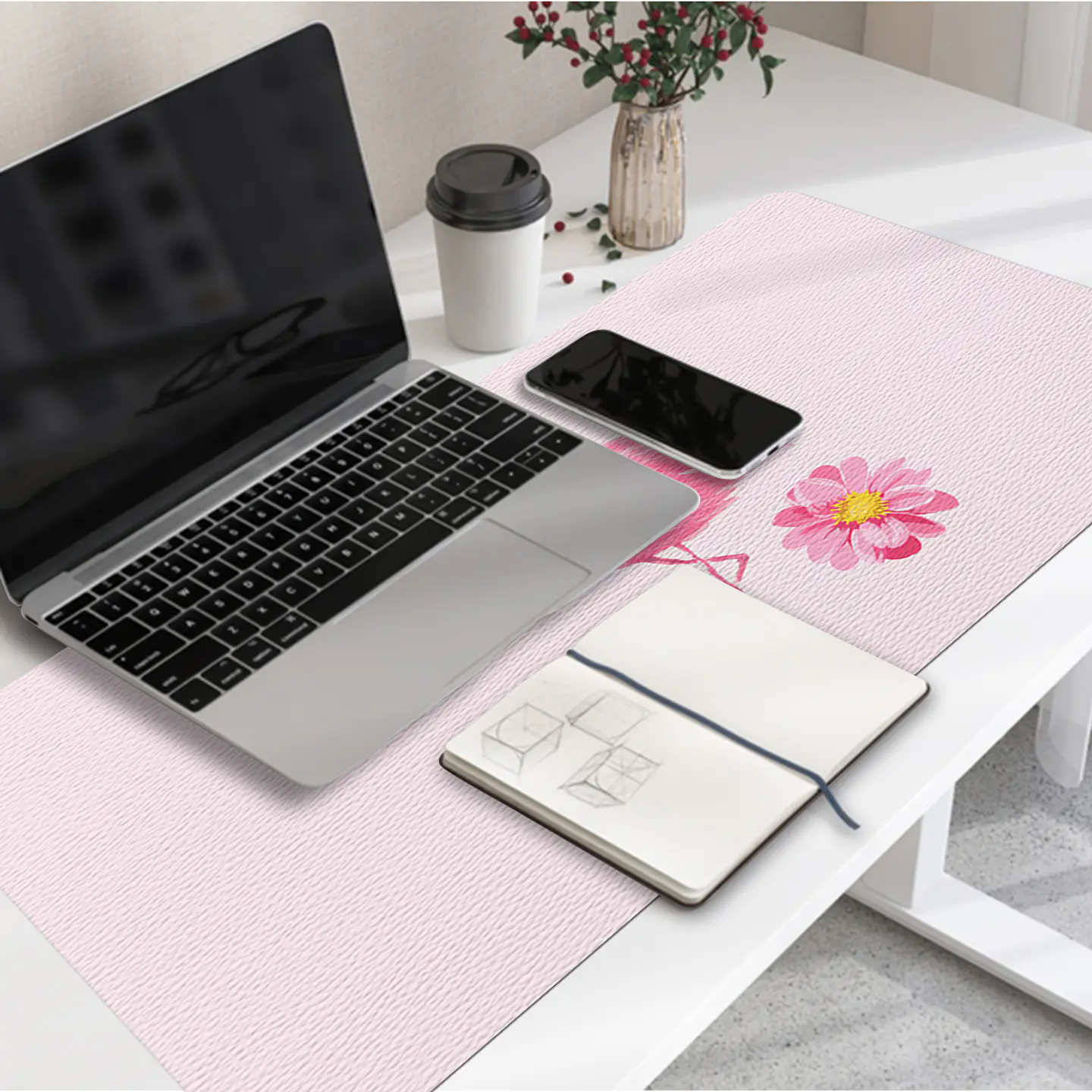 Office Pad Novotela San Valentin Flamenco Rosa 68x40 2
