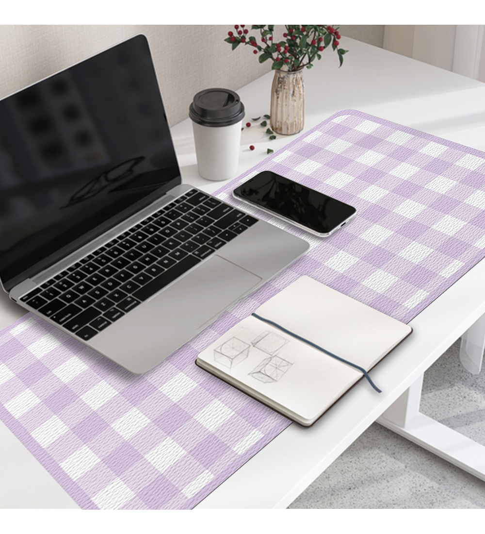 Office Pad Novotela San Valentin Gingham Lila 68x40