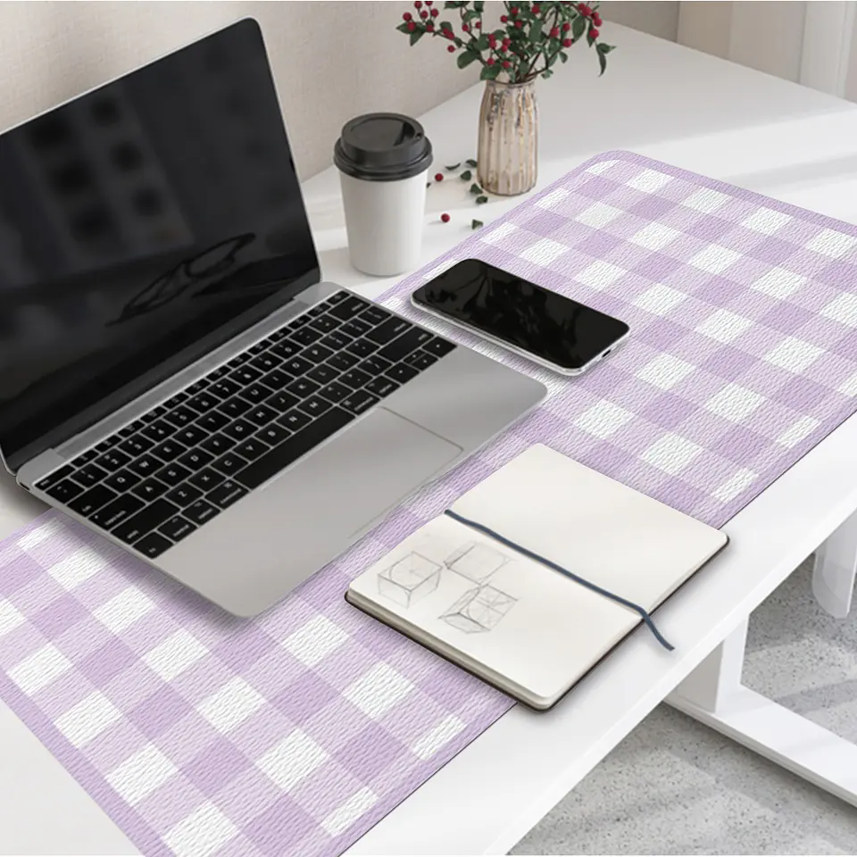 Office Pad Novotela San Valentin Gingham Lila 68x40 2