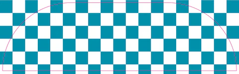 Alfombra Blue checkers 135 x 460