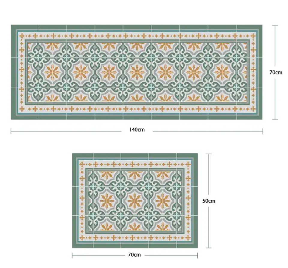 Pack Cocina Cordova Green 70 X 140 + 50 X 70 Cm  1