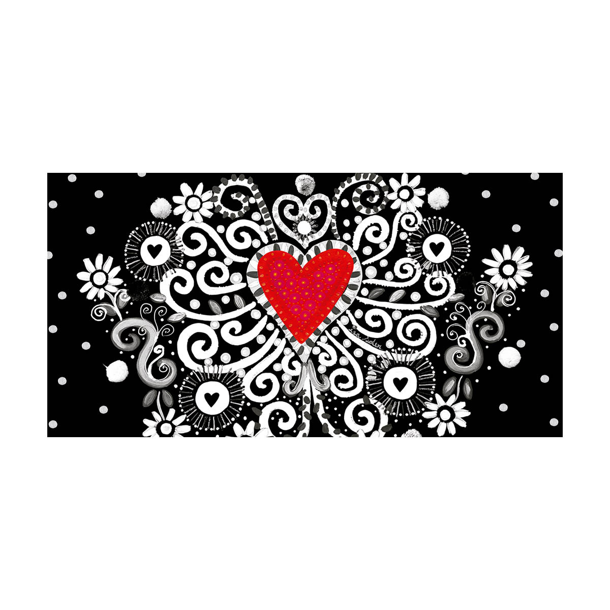 Alfombra Corazon Rojo B&amp;N 70x140