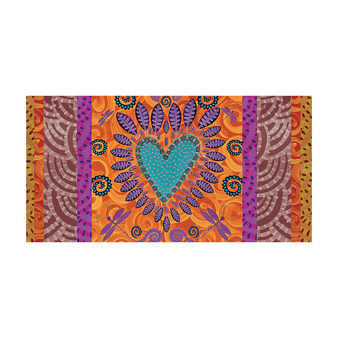 Alfombra Corazon Tierra 70X140