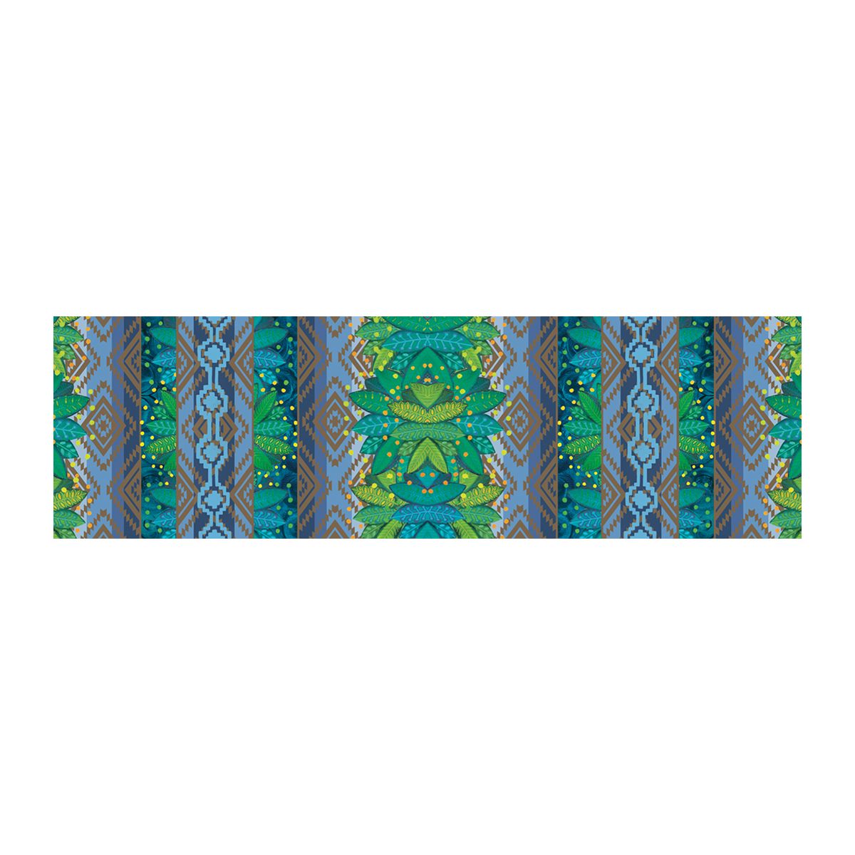 Alfombra de pasillo Araucanía Celeste 70x230