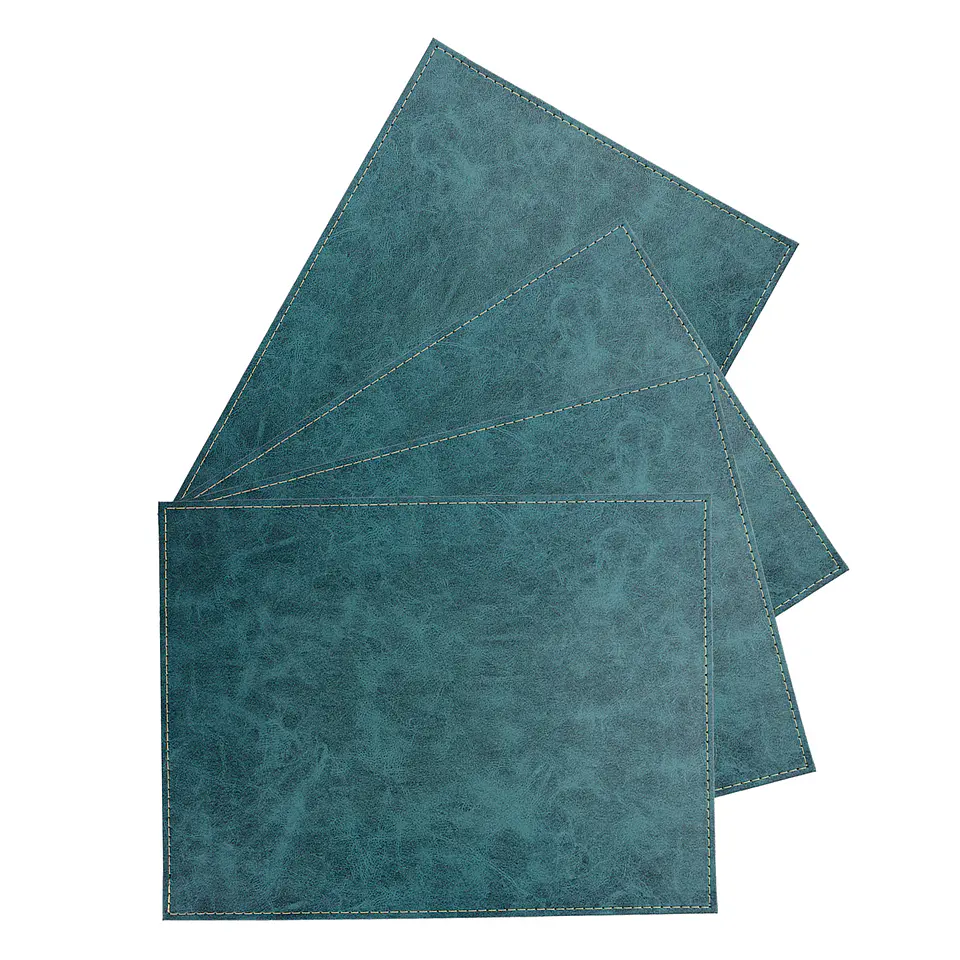 Set 4 Individuales Classic Vegan Turquesa 2