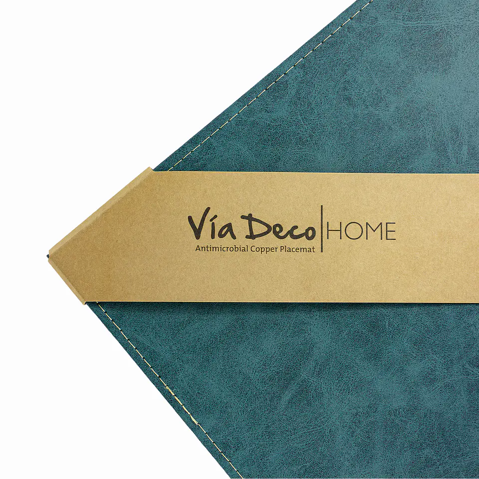 Set 4 Individuales Classic Vegan Turquesa 4