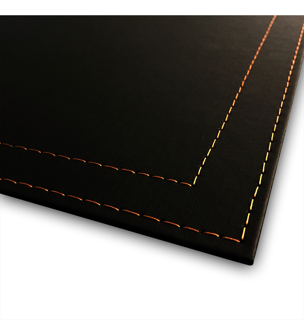 Set 4 Individuales Luxe Negro Rectangular 