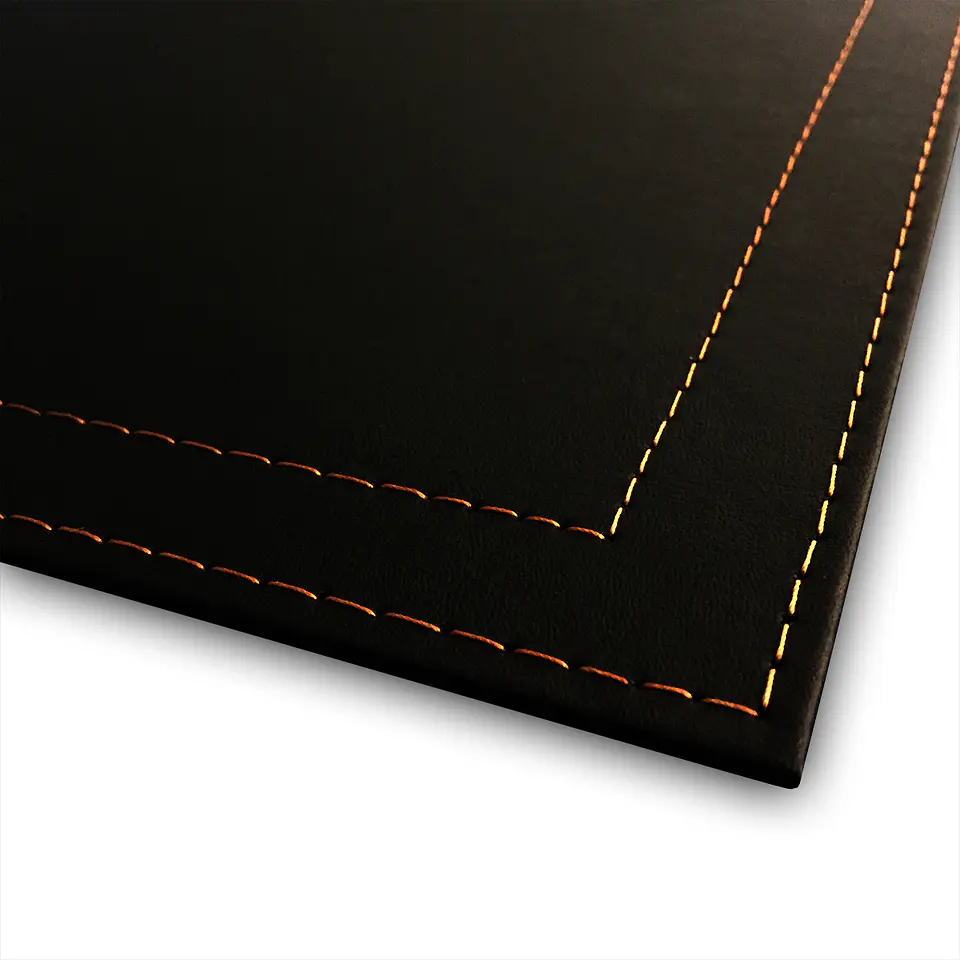 Set 4 Individuales Luxe Negro Rectangular  4