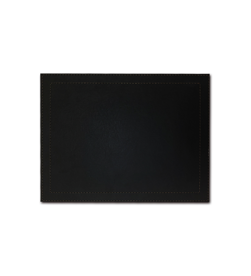 Set 4 Individuales Luxe Negro Rectangular 