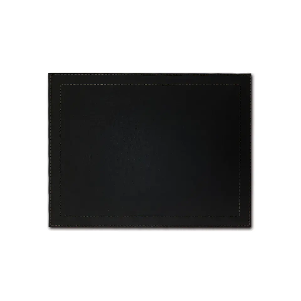 Set 4 Individuales Luxe Negro Rectangular  2