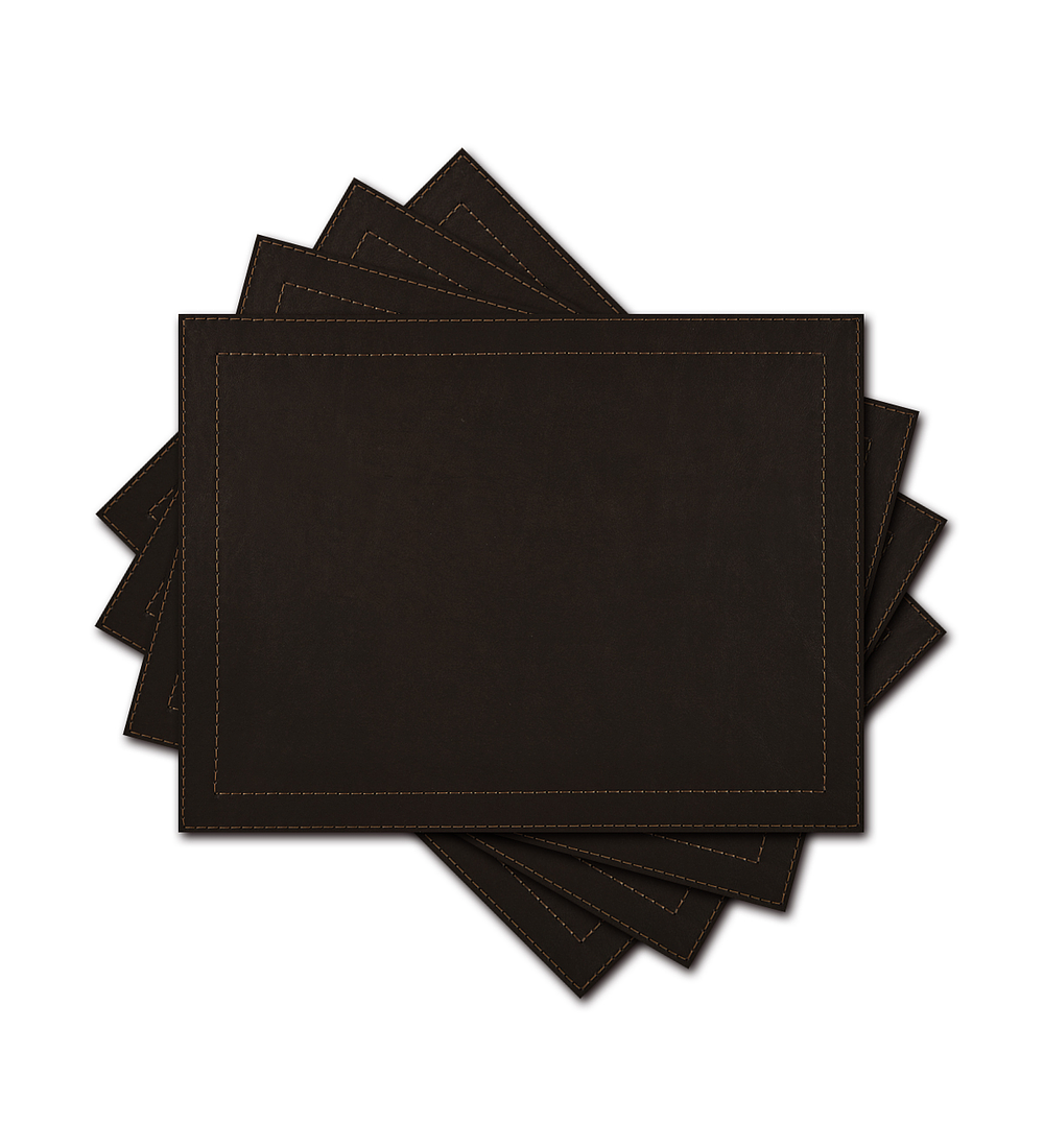 Set 4 Individuales Luxe Café Rectangular 