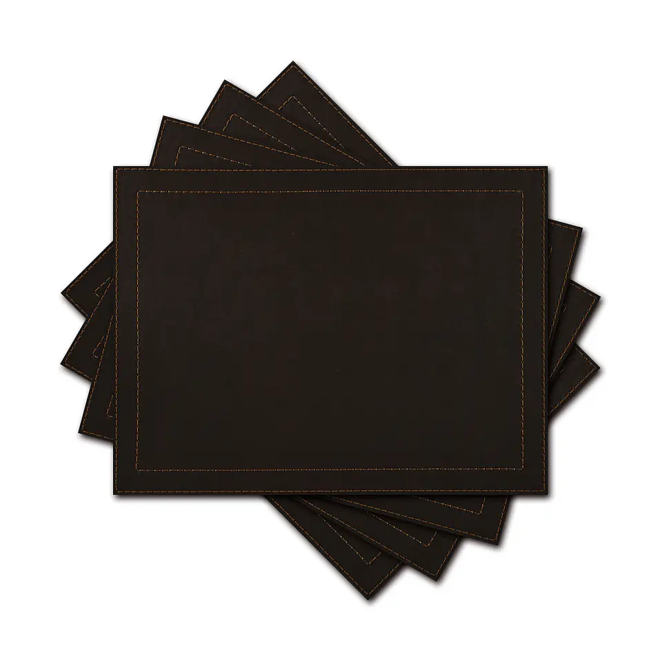 Set 4 Individuales Luxe Café Rectangular  1
