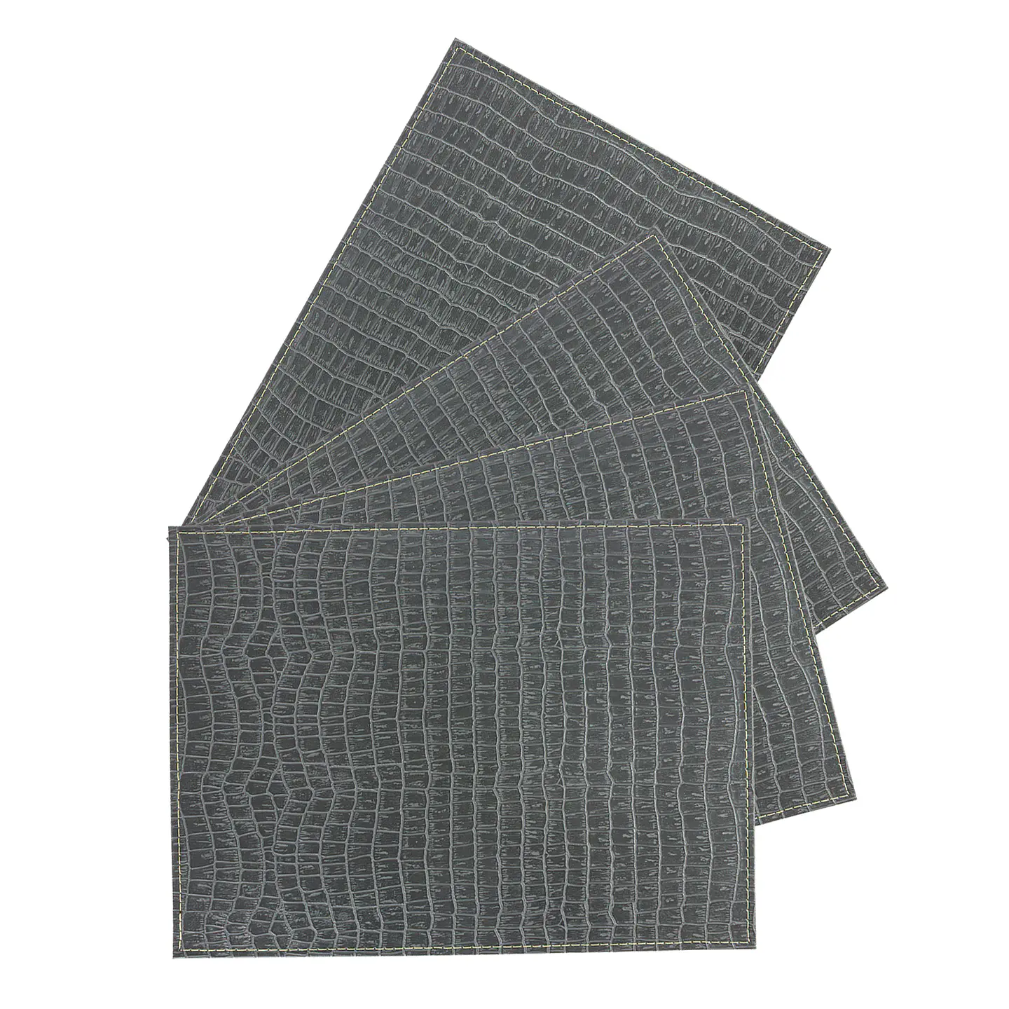 Set 4 Individuales Exotic BigCroco Negro 3