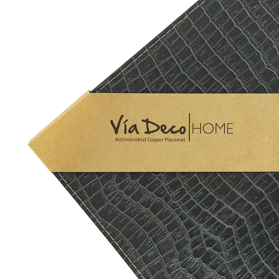 Set 4 Individuales Exotic BigCroco Negro 5