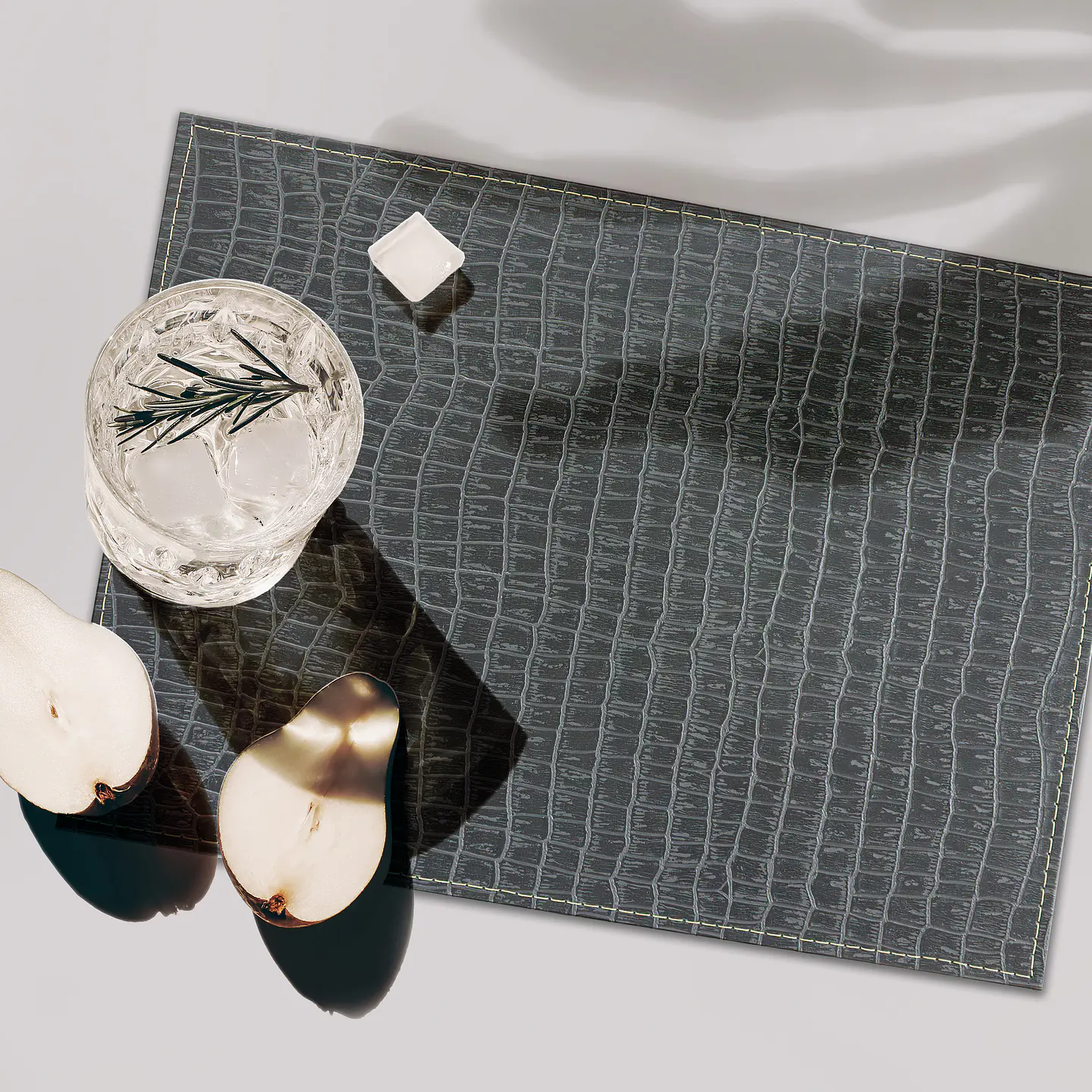 Set 4 Individuales Exotic BigCroco Negro 4