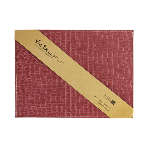 Set 4 Individuales Exotic BigCroco Rojo