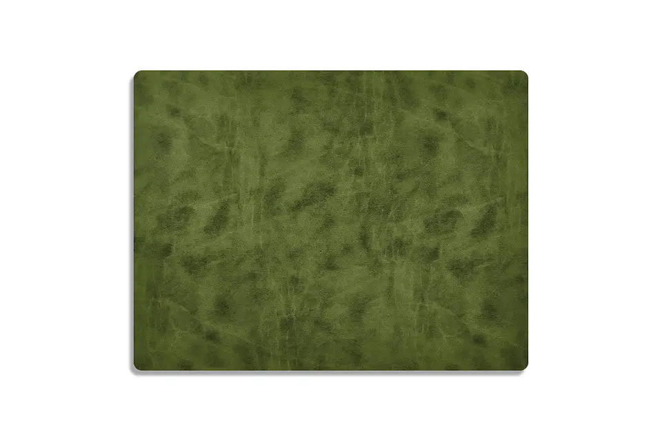Set 6 Individuales Vegan Leather Verde Rectangular  1