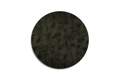 Set 4 Individuales Vegan Leather Negro Redondo 