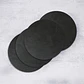Set 4 Individuales Vegan Leather Negro Redondo  - Miniatura 2