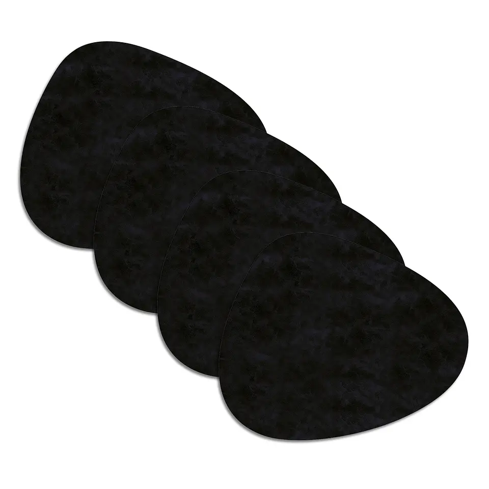 Set 4 Individuales Vegan Leather Negro Stone  2