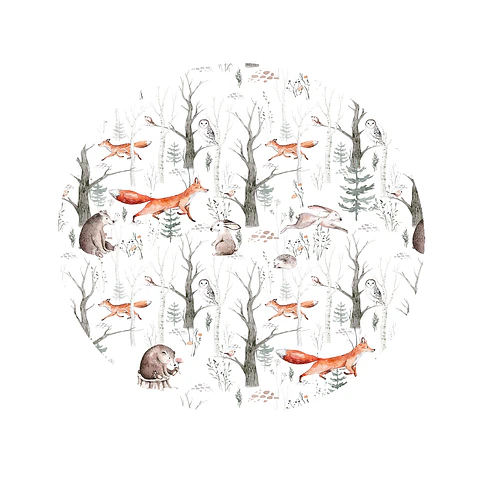 Alfombra Animales del Bosque 140 x 140 cm