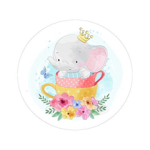 Alfombra Principe Elefante 140 x 140 cm