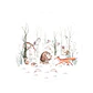 Set 6 indiv Animales del Bosque Juntos redondo 37 cm - Miniatura 1