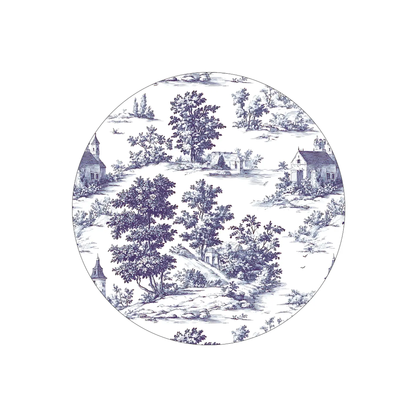 Set 6 Ind Toile Jouy  37cm 1