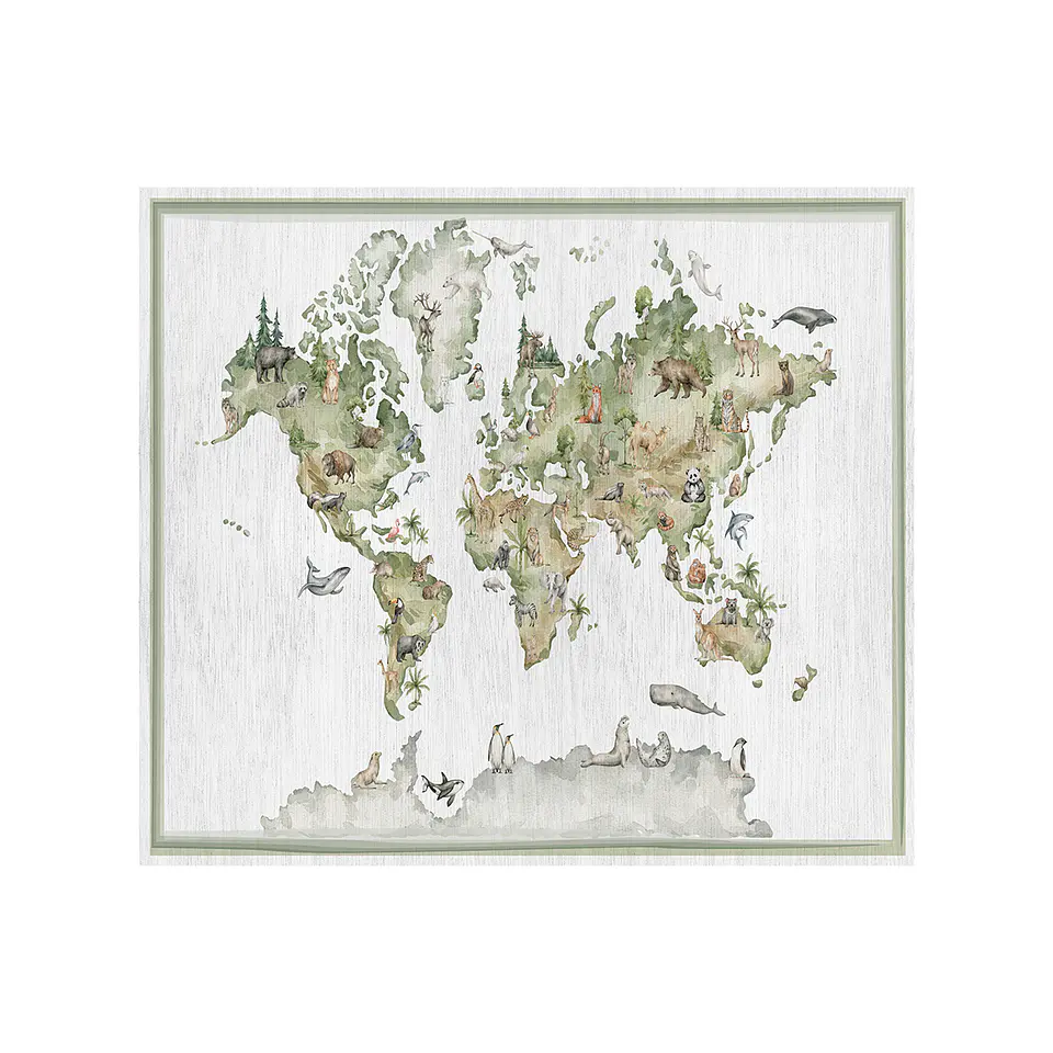 Alfombra Mapa Verde 140 x 160  1