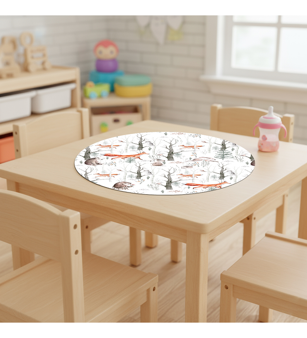 Set 6 indiv Animales del Bosque redondo 37cm