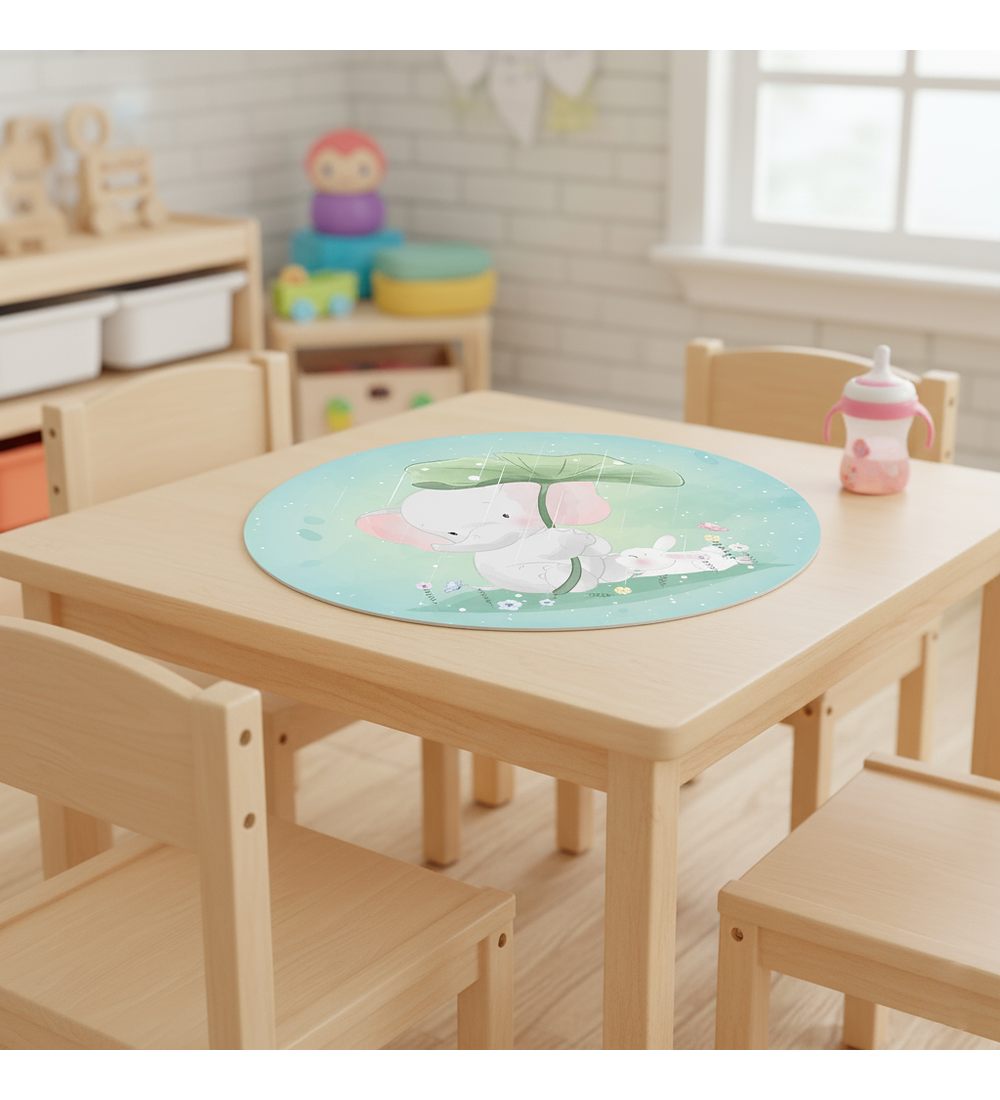 Set 6 indiv Elefante y la lluvia redondo 37cm