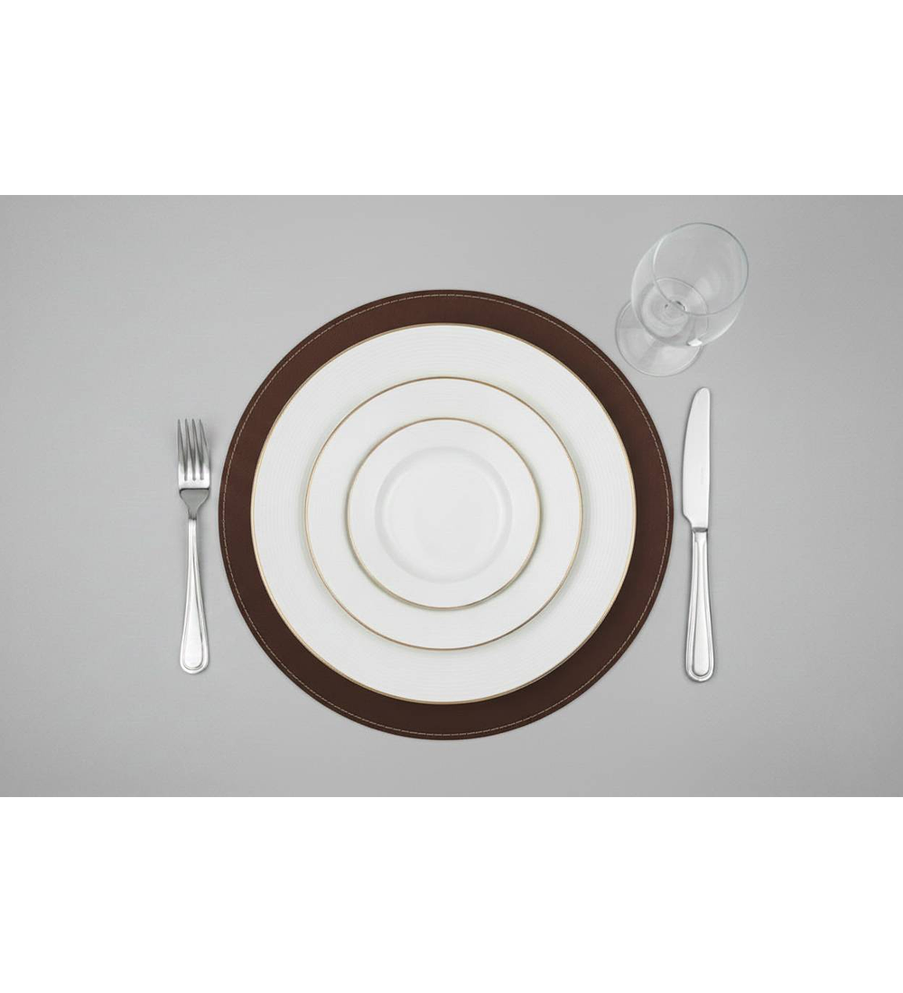 Set 4 Individuales Redondos Essencial Dark Pecan