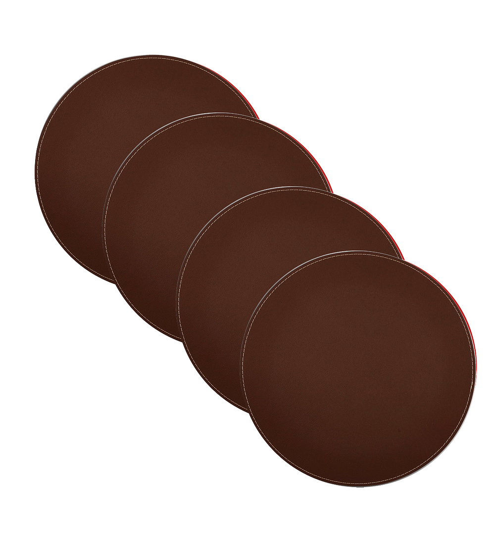 Set 4 Individuales Redondos Essencial Dark Pecan