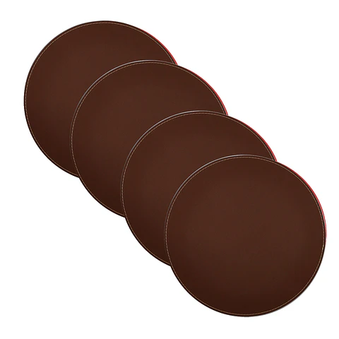 Set 4 Individuales Redondos Essencial Dark Pecan