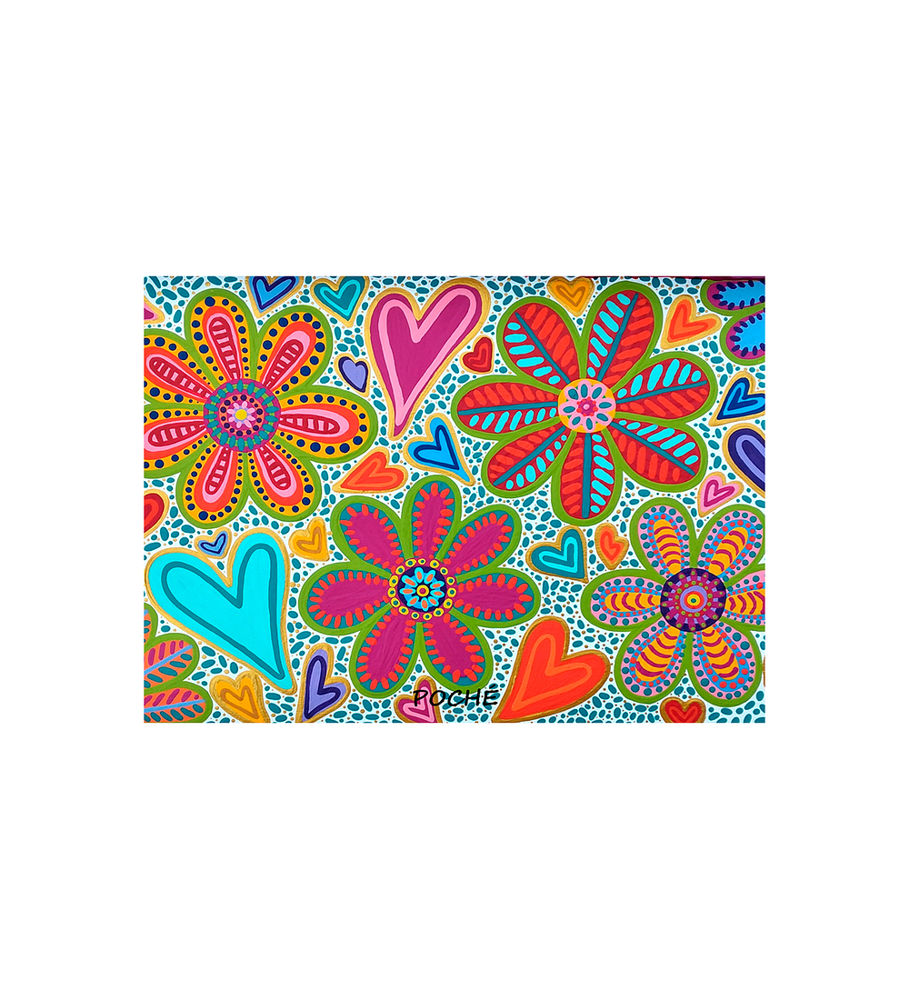 Set 4 Individuales Poche Flor